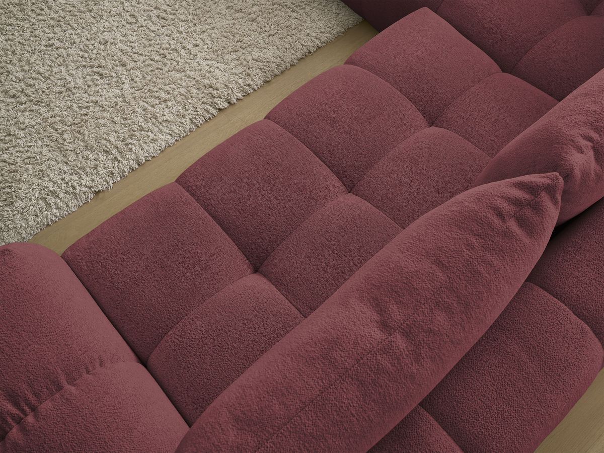 Canapé d'angle L convertible coffre EVEREST tissu chiné