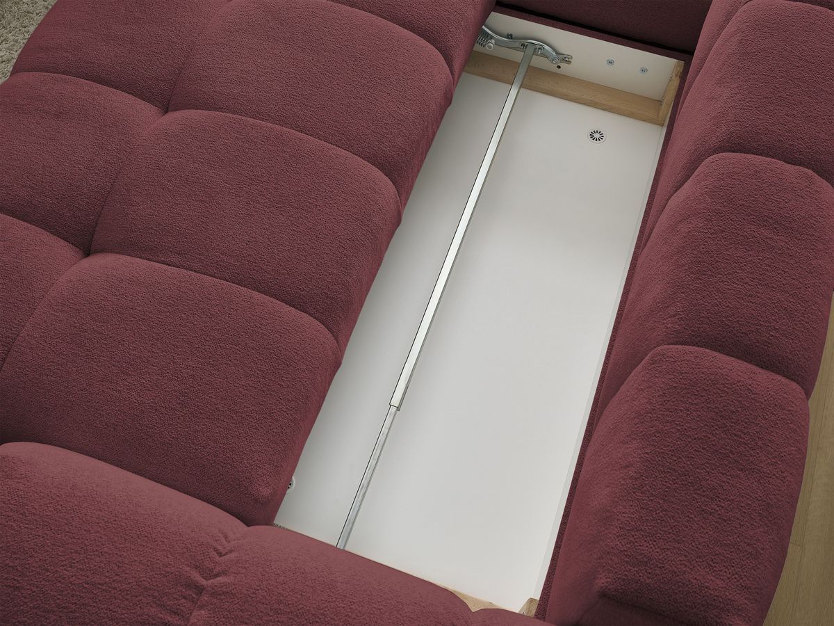 Canapé d'angle L convertible coffre EVEREST tissu chiné