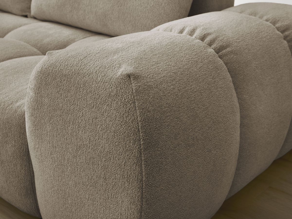 Canapé d'angle L convertible coffre EVEREST tissu chiné