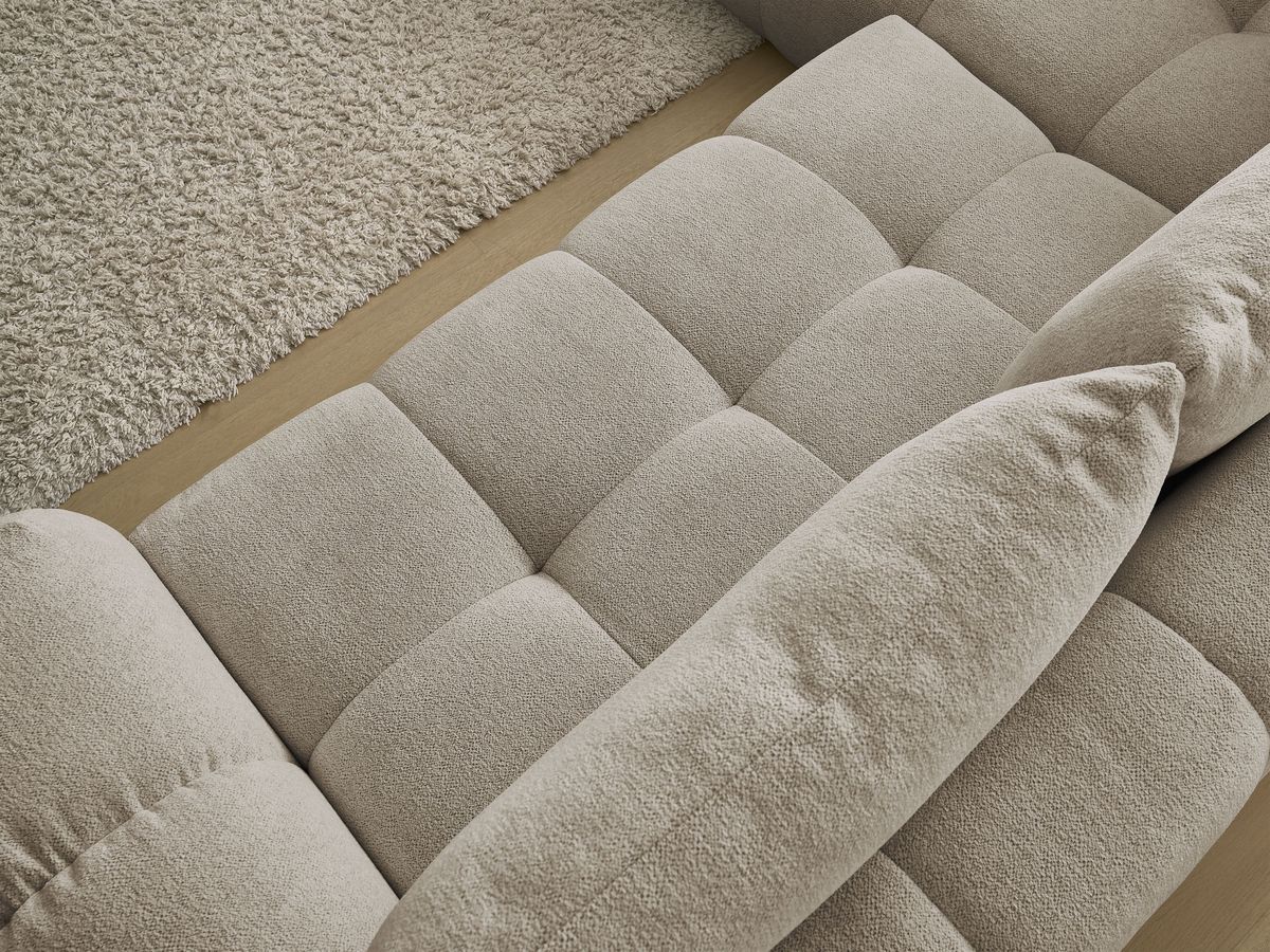Canapé d'angle L convertible coffre EVEREST tissu chiné