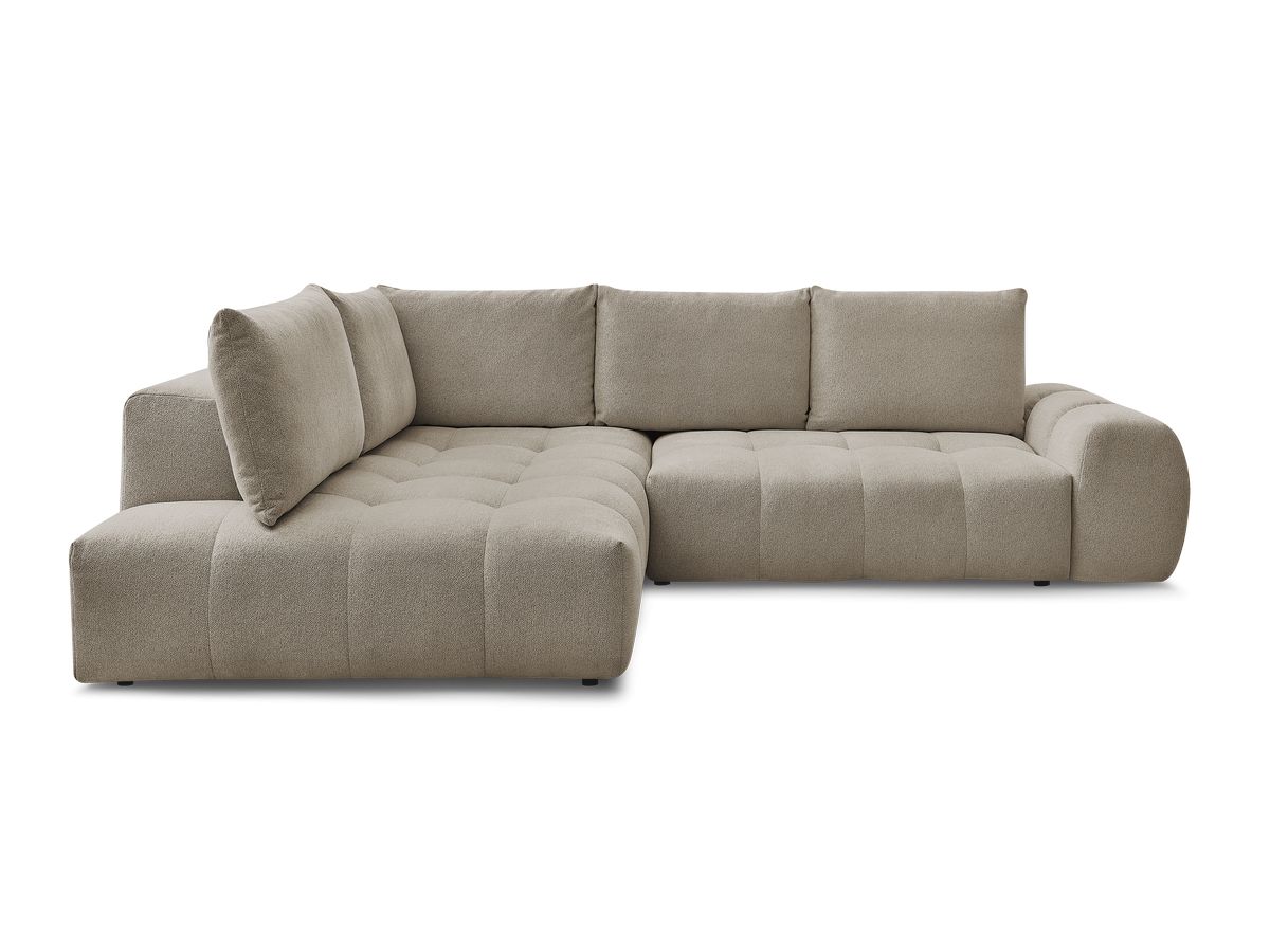 Canapé d'angle L convertible coffre EVEREST tissu chiné