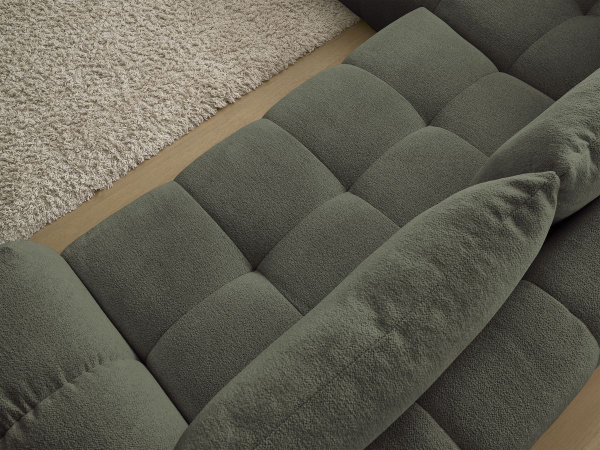 Canapé d'angle L convertible coffre EVEREST tissu chiné