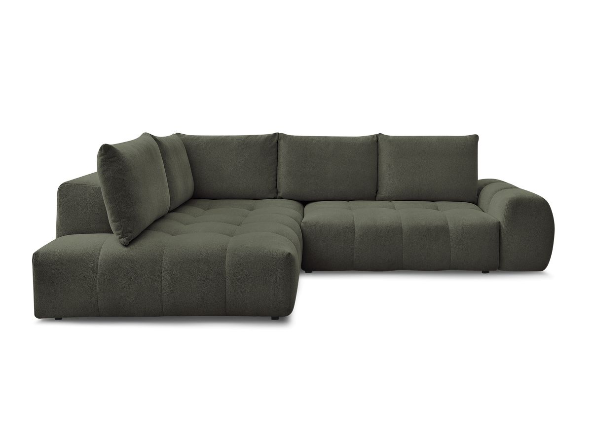 Canapé d'angle L convertible coffre EVEREST tissu chiné