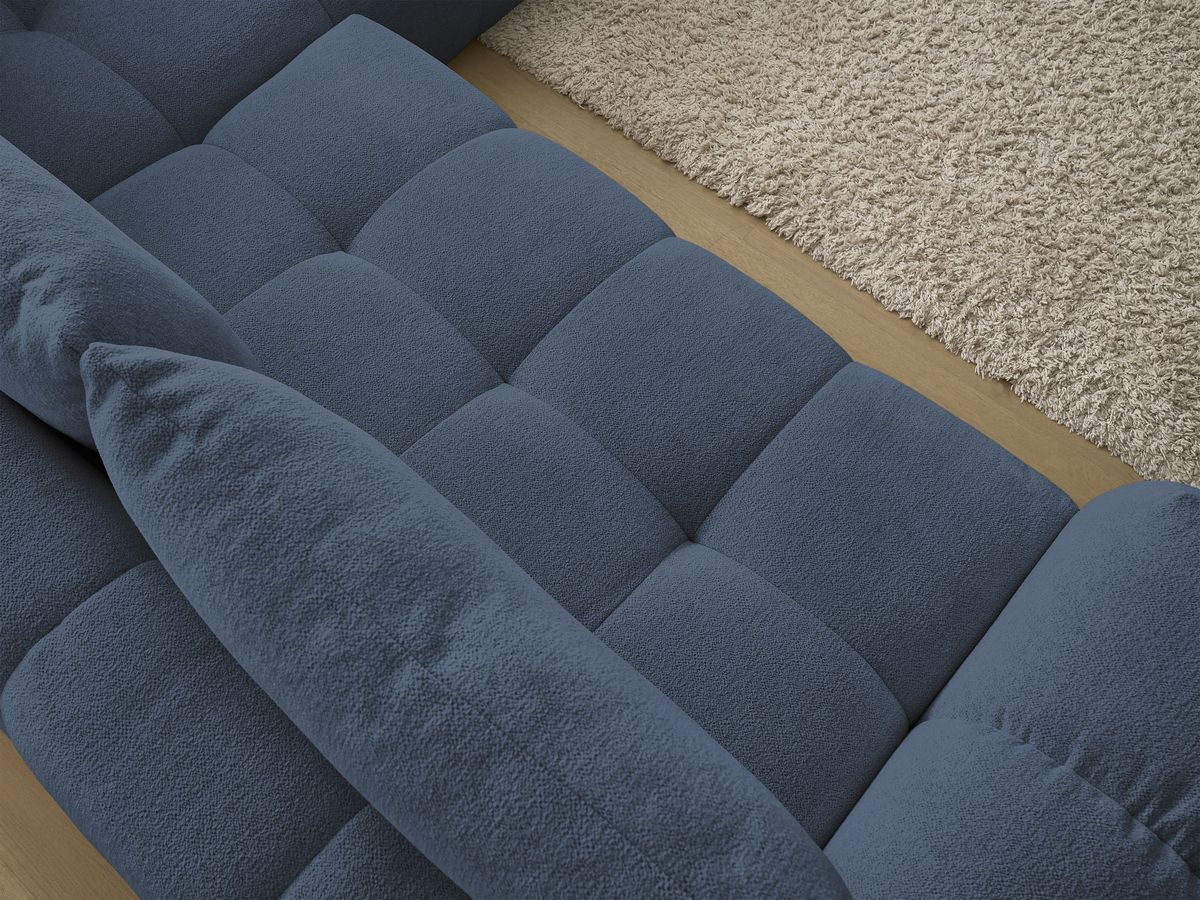 Canapé d'angle L convertible coffre EVEREST tissu chiné