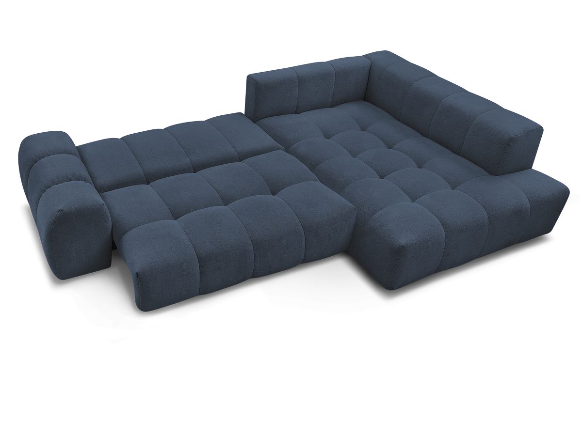 Canapé d'angle L convertible coffre EVEREST tissu chiné