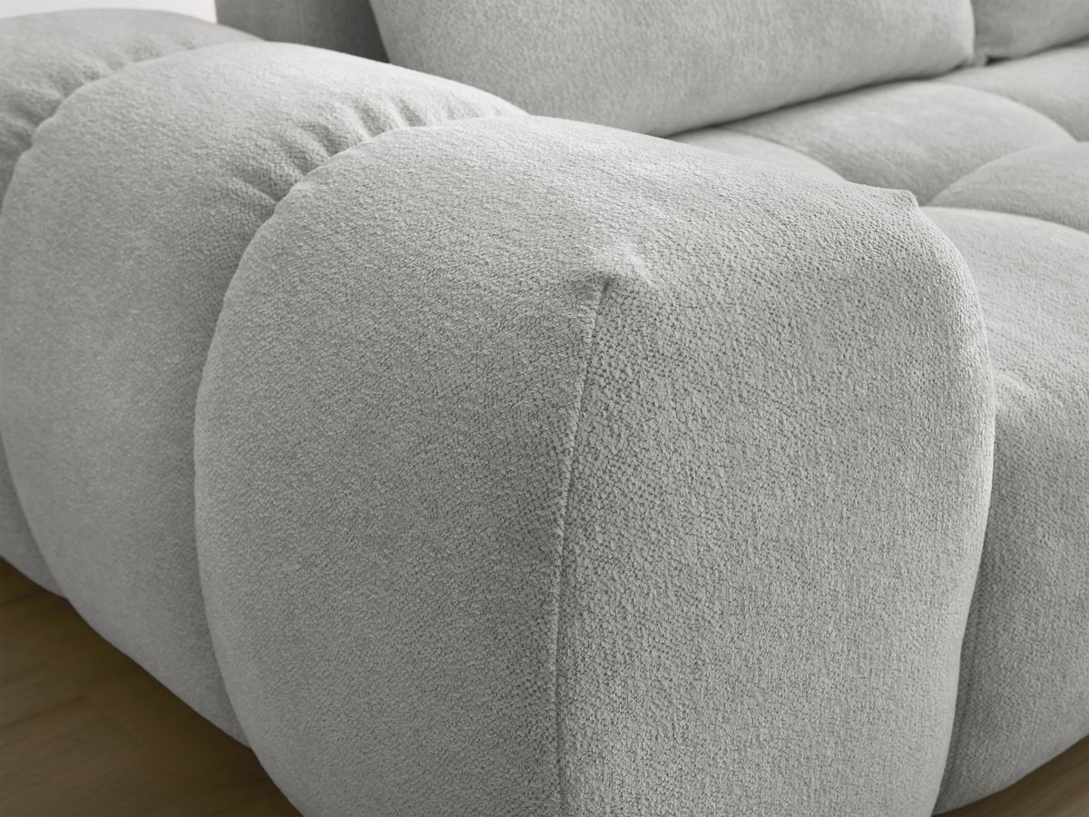 Canapé d'angle L convertible coffre EVEREST tissu chiné