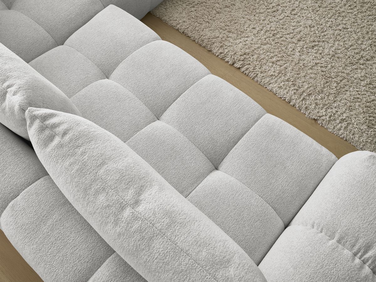 Canapé d'angle L convertible coffre EVEREST tissu chiné