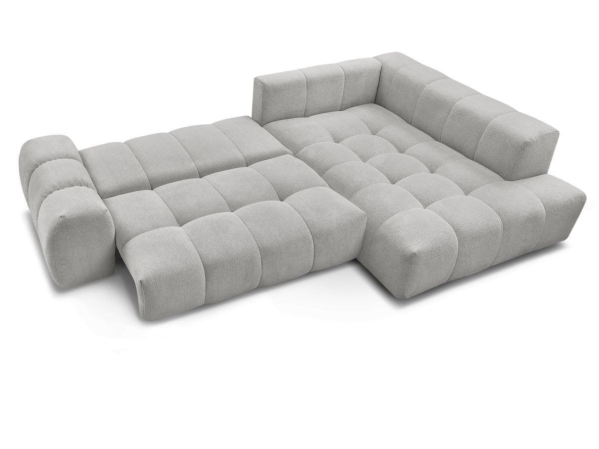 Canapé d'angle L convertible coffre EVEREST tissu chiné