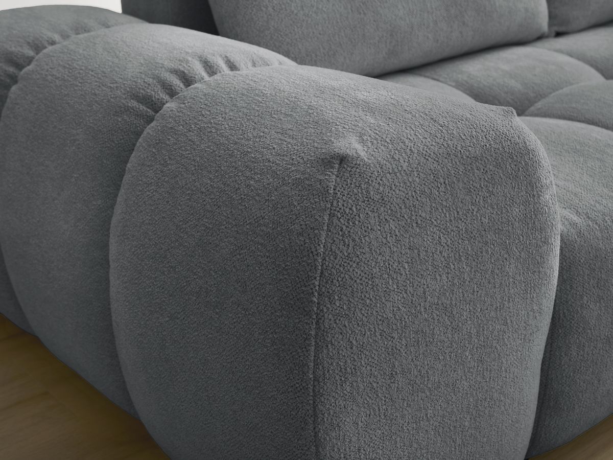 Canapé d'angle L convertible coffre EVEREST tissu chiné