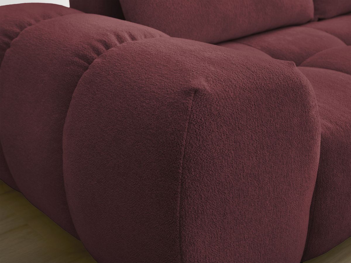 Canapé d'angle L convertible coffre EVEREST tissu chiné