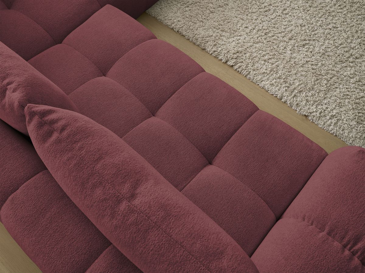 Canapé d'angle L convertible coffre EVEREST tissu chiné