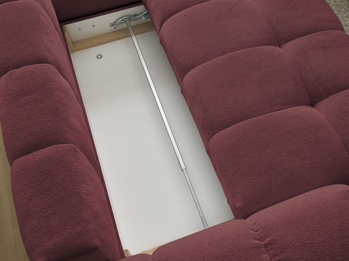 Canapé d'angle L convertible coffre EVEREST tissu chiné