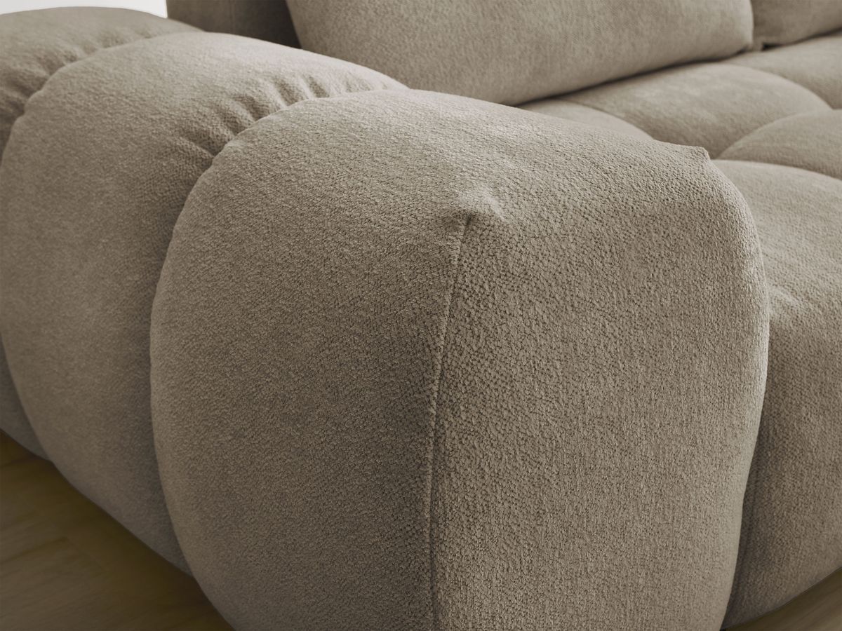 Canapé d'angle L convertible coffre EVEREST tissu chiné