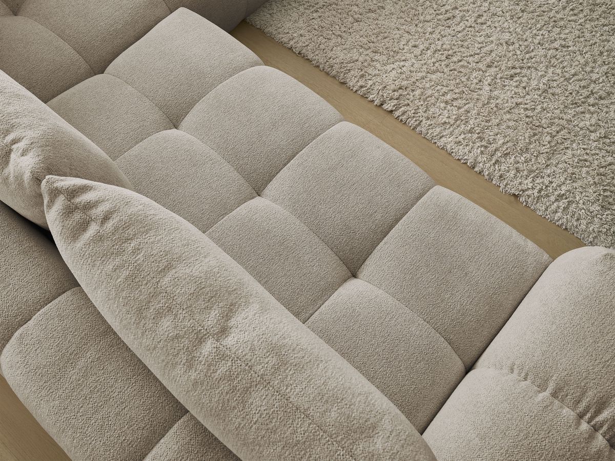 Canapé d'angle L convertible coffre EVEREST tissu chiné