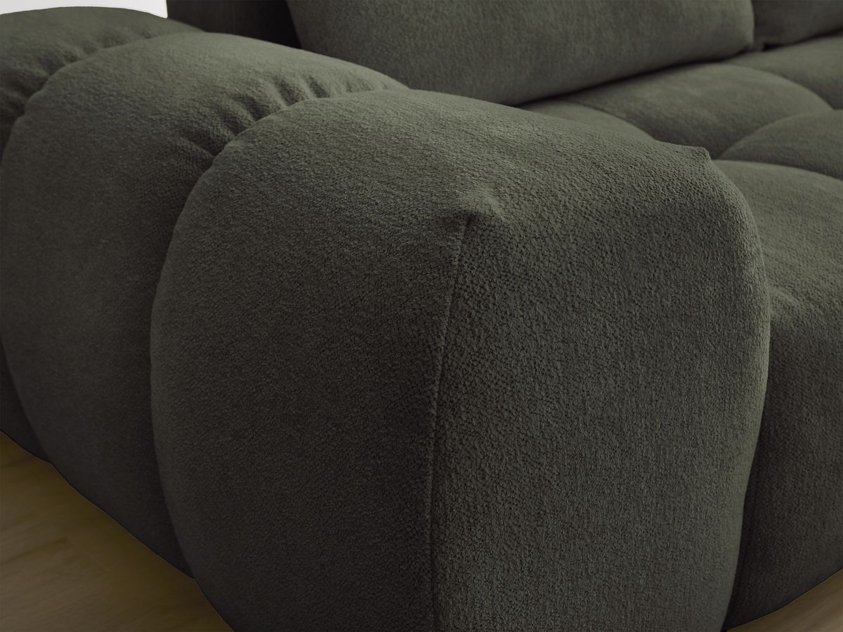 Canapé d'angle L convertible coffre EVEREST tissu chiné