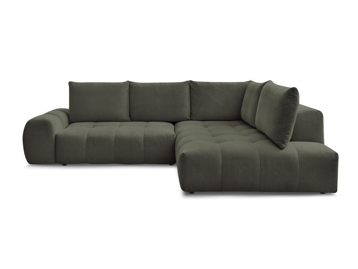 Canapé d'angle L convertible coffre EVEREST tissu chiné