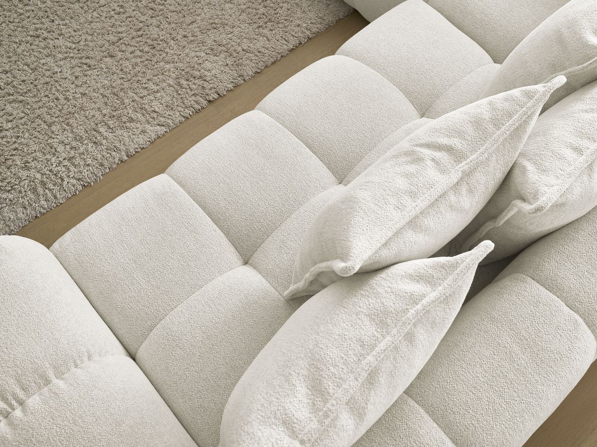 Canapé d'angle L convertible coffre EVEREST tissu chiné