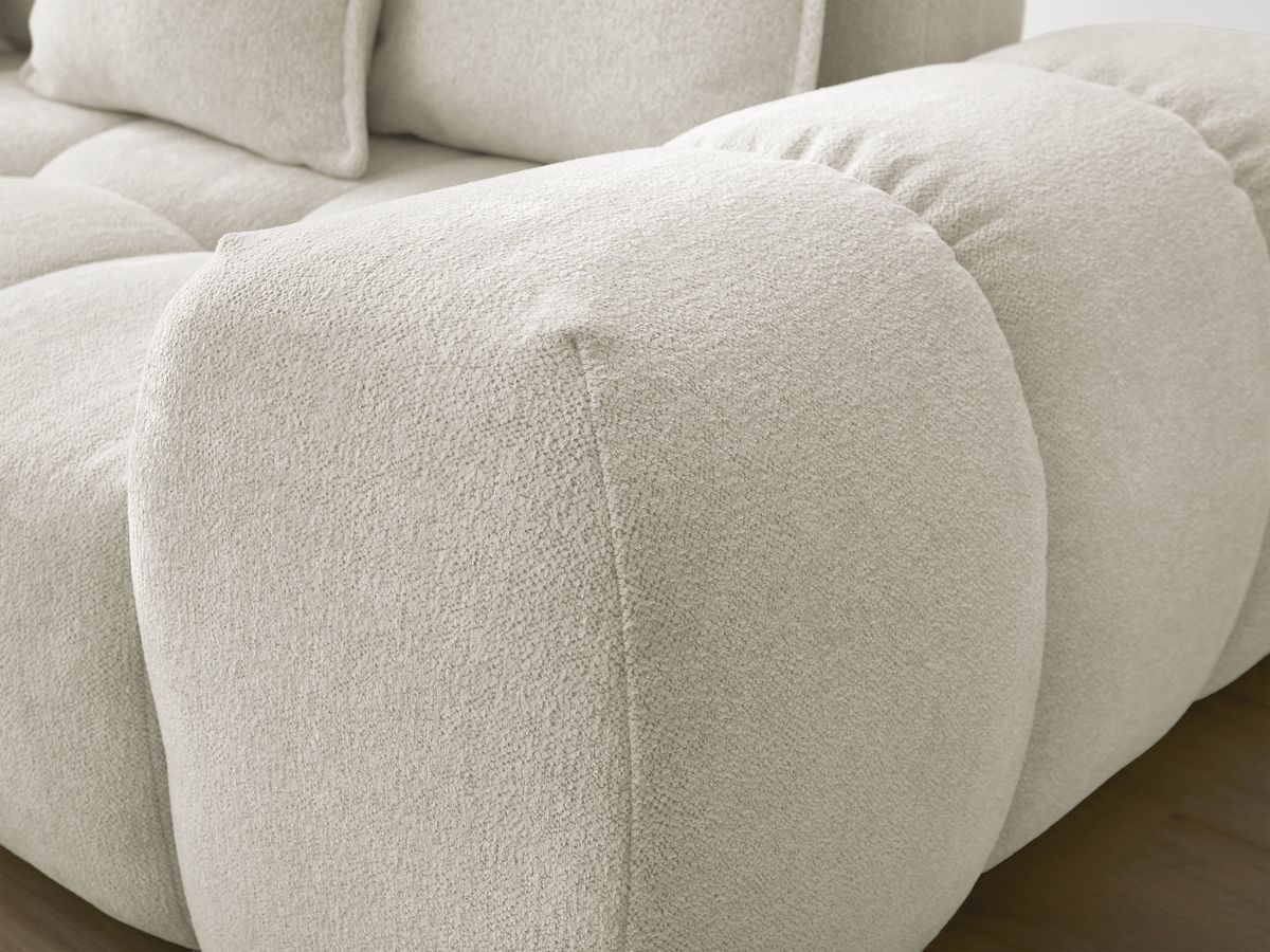 Canapé d'angle L convertible coffre EVEREST tissu chiné
