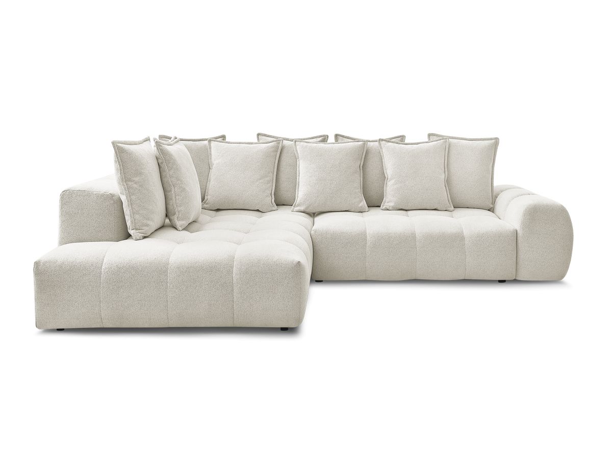 Canapé d'angle L convertible coffre EVEREST tissu chiné