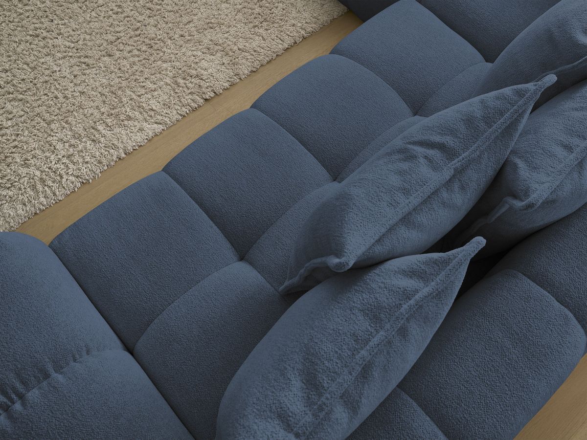 Canapé d'angle L convertible coffre EVEREST tissu chiné