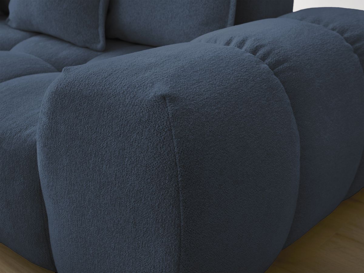 Canapé d'angle L convertible coffre EVEREST tissu chiné
