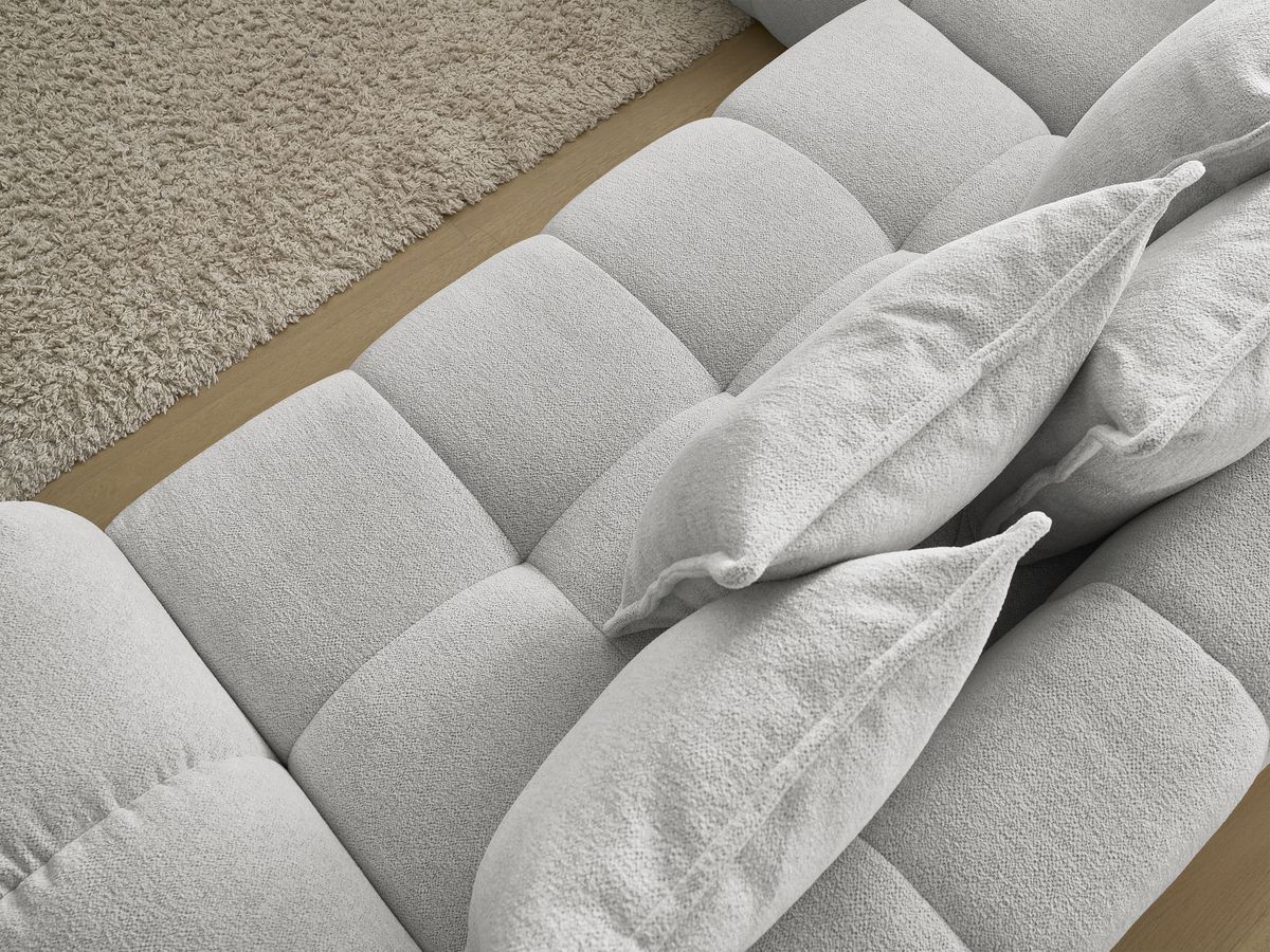Canapé d'angle L convertible coffre EVEREST tissu chiné