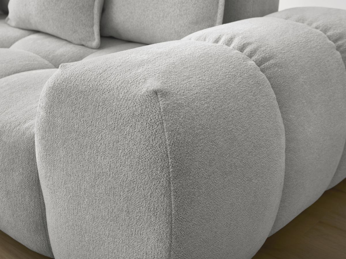 Canapé d'angle L convertible coffre EVEREST tissu chiné