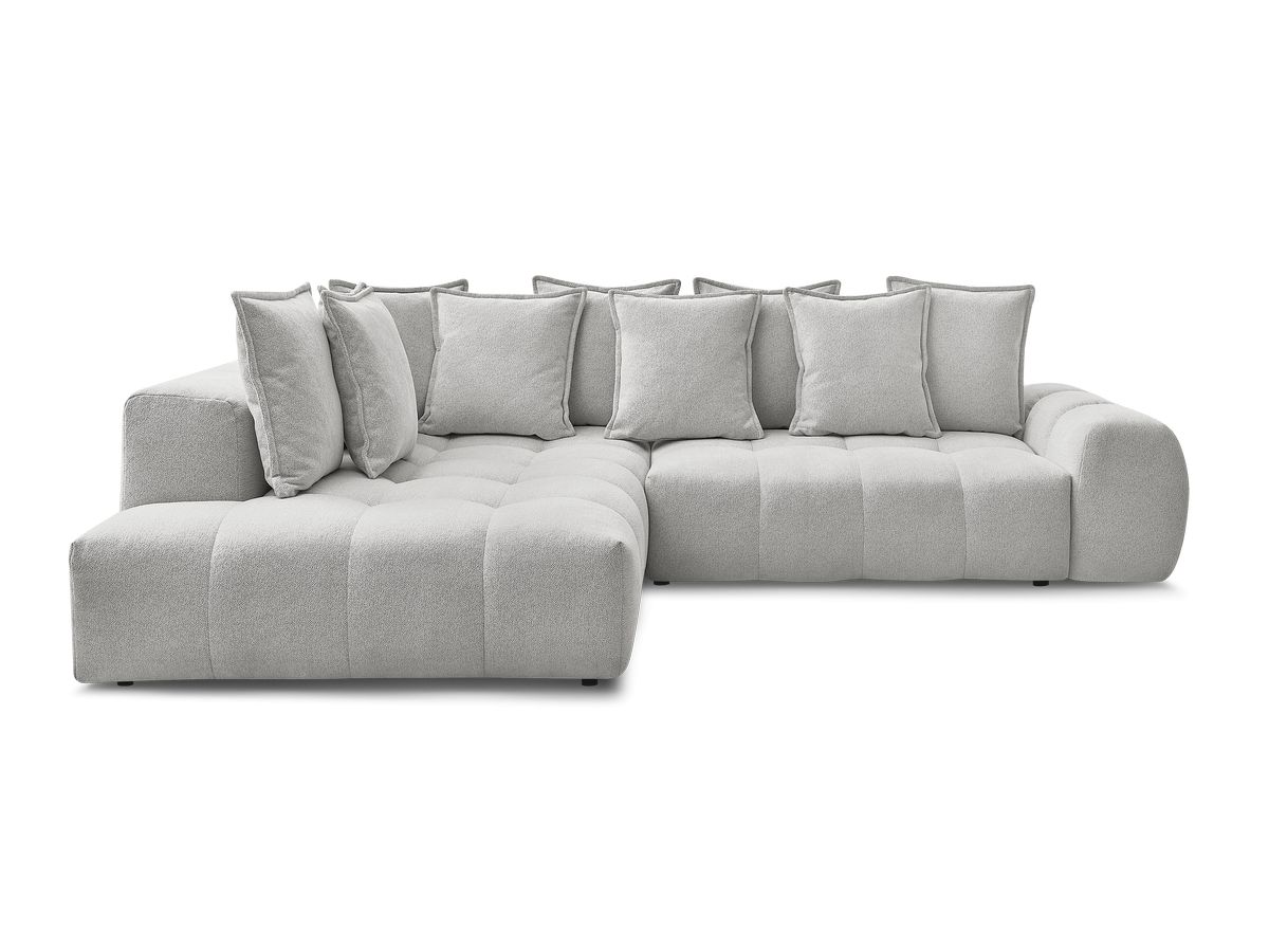 Canapé d'angle L convertible coffre EVEREST tissu chiné
