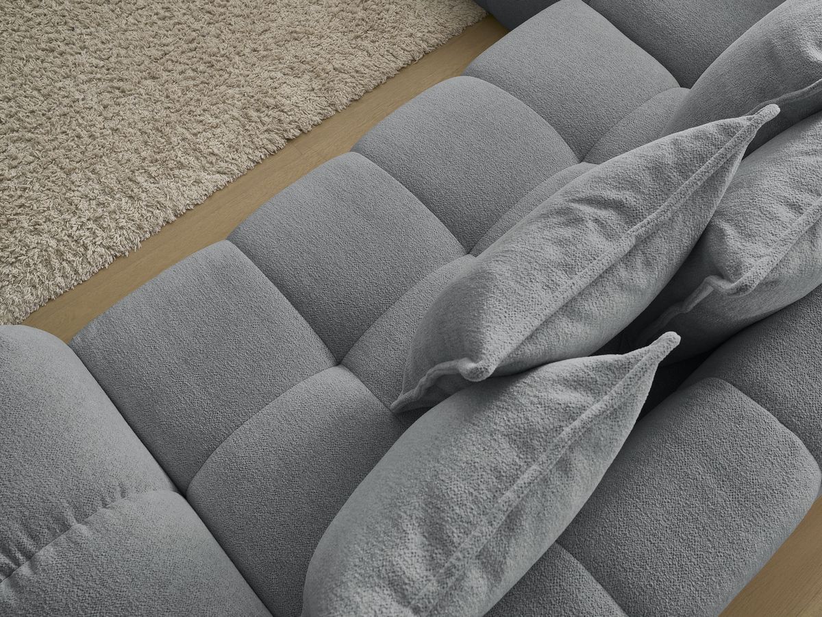 Canapé d'angle L convertible coffre EVEREST tissu chiné