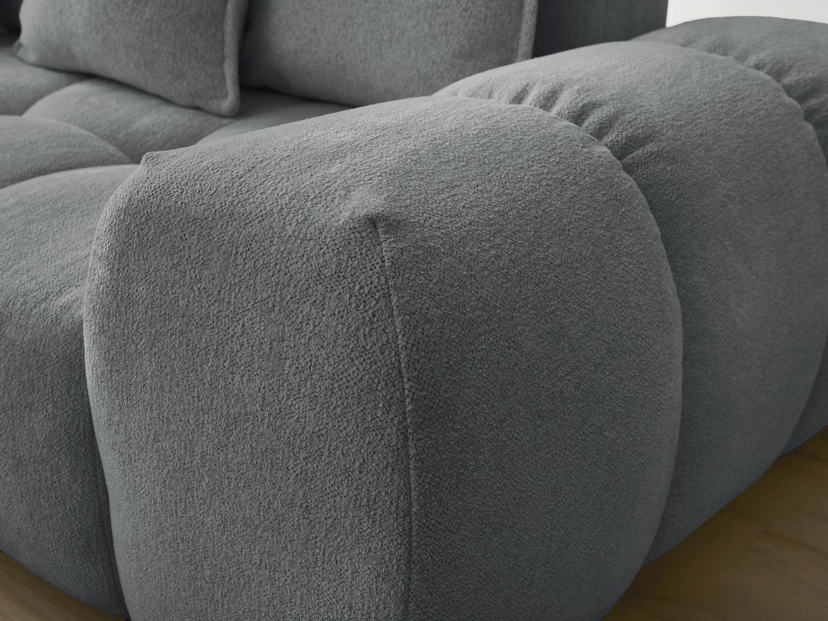 Canapé d'angle L convertible coffre EVEREST tissu chiné