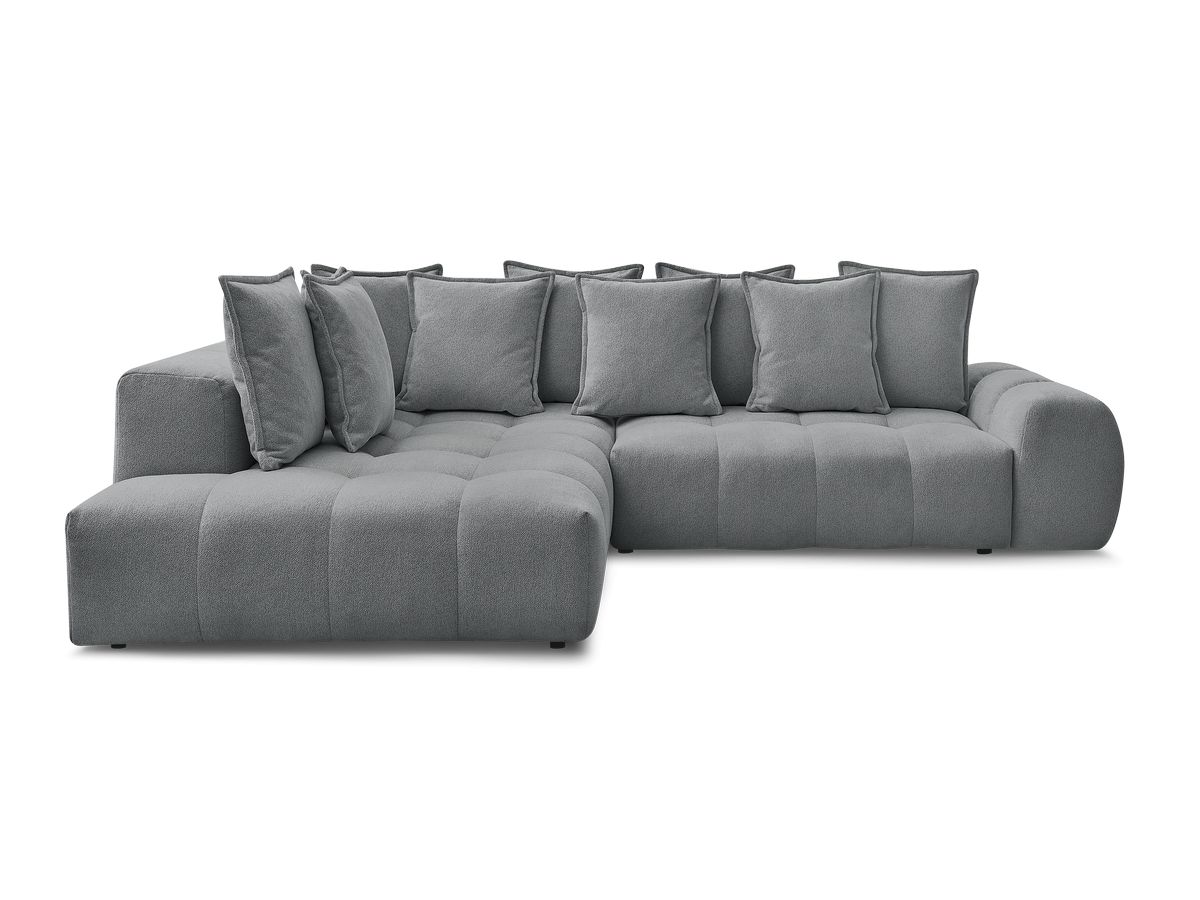 Canapé d'angle L convertible coffre EVEREST tissu chiné