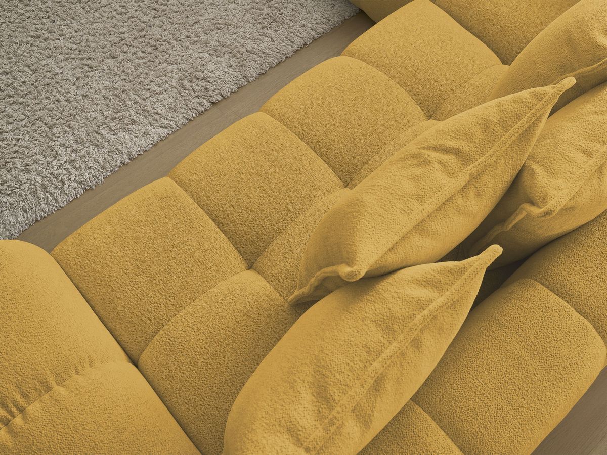 Canapé d'angle L convertible coffre EVEREST tissu chiné