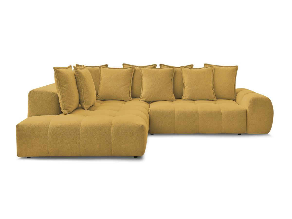 Canapé d'angle L convertible coffre EVEREST tissu chiné