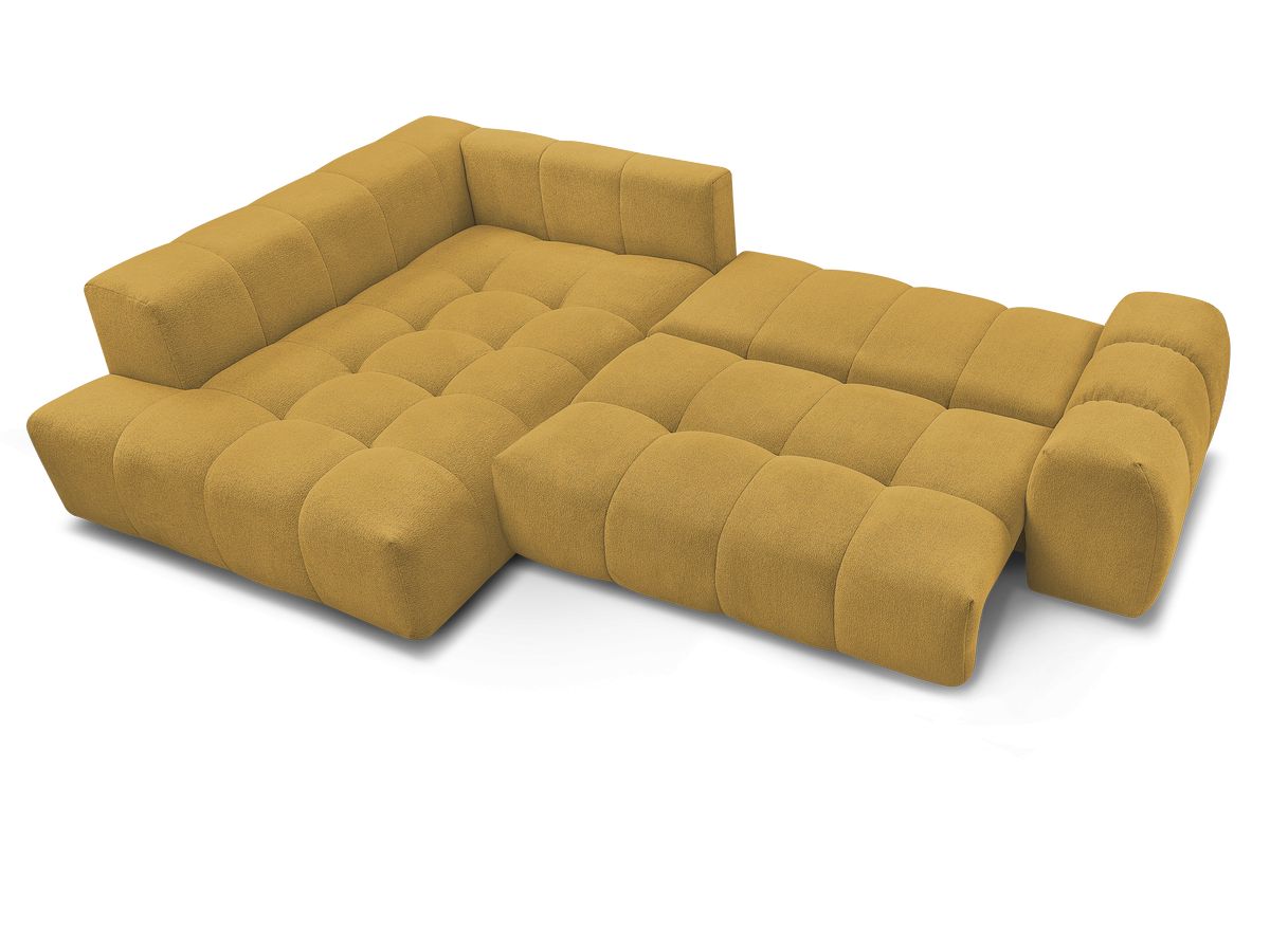 Canapé d'angle L convertible coffre EVEREST tissu chiné