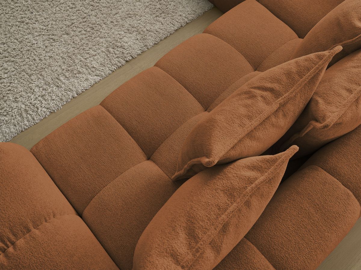Canapé d'angle L convertible coffre EVEREST tissu chiné
