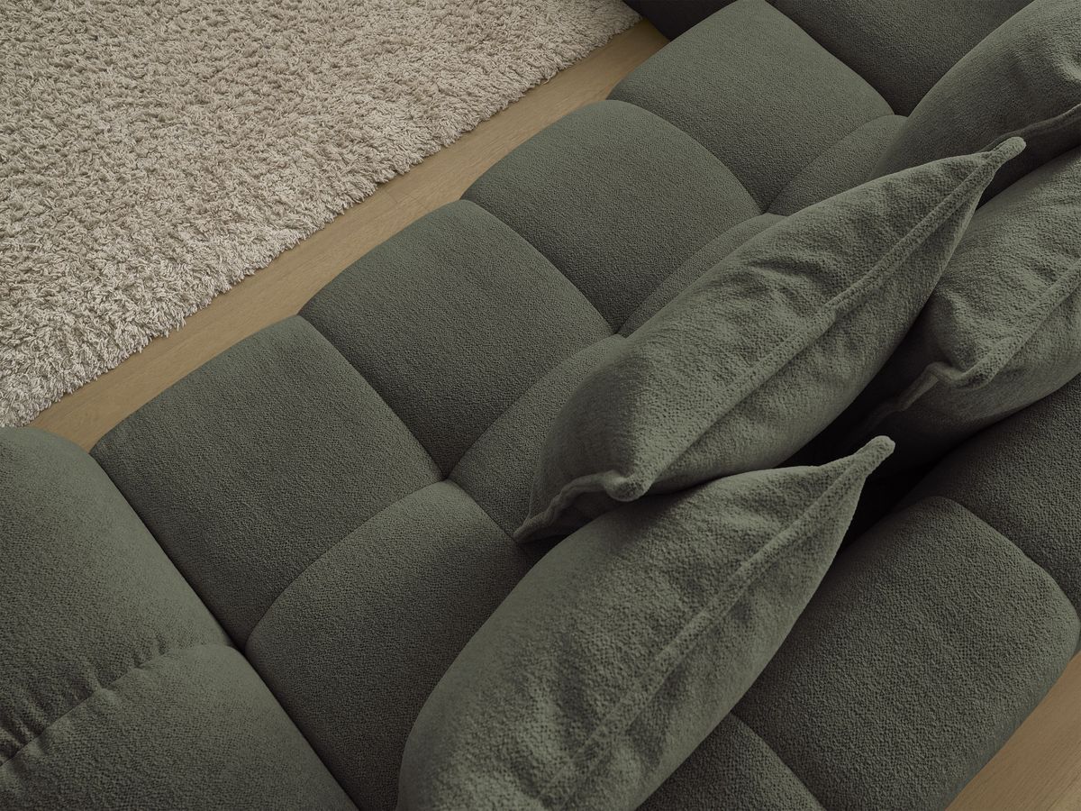 Canapé d'angle L convertible coffre EVEREST tissu chiné