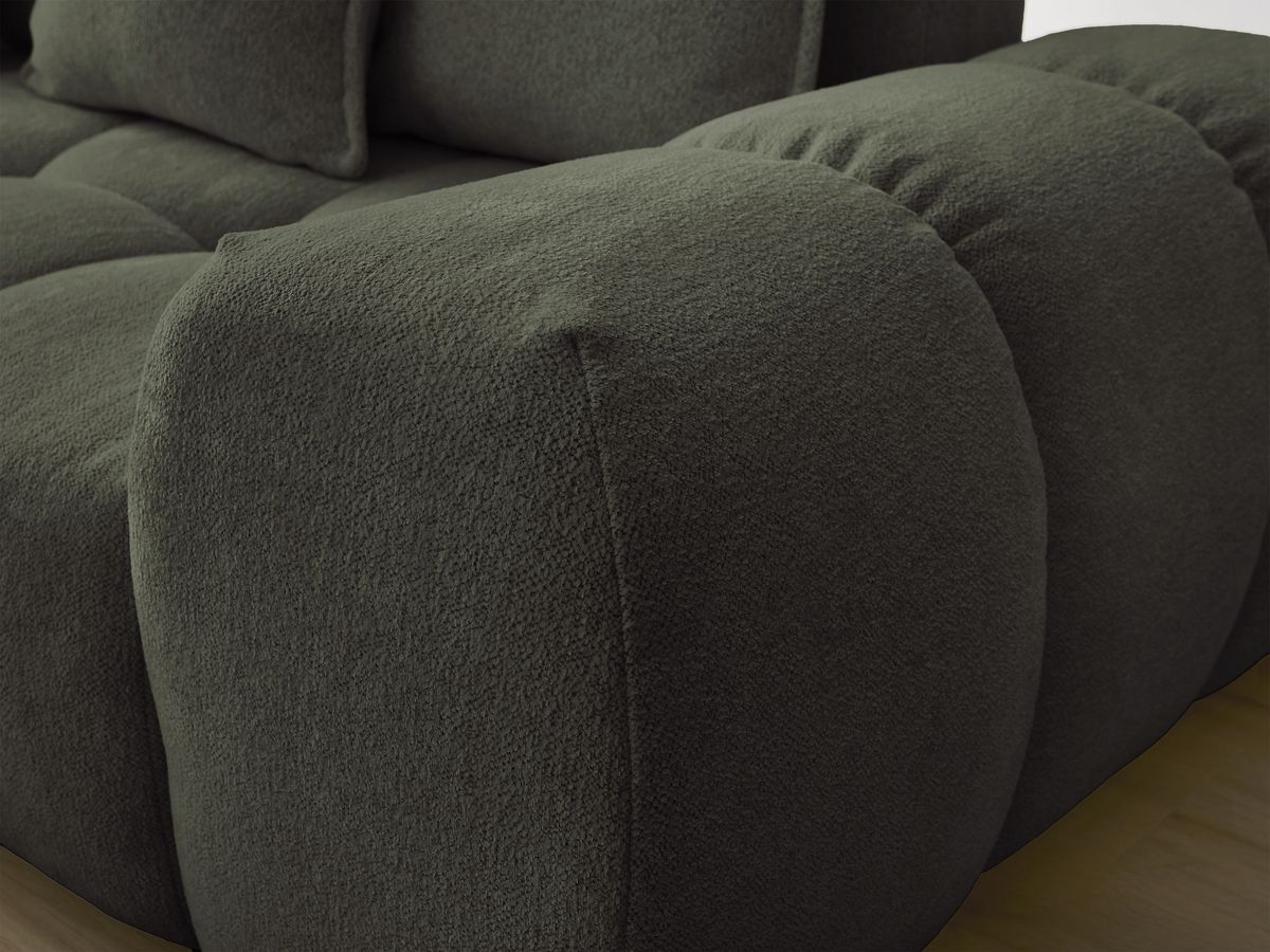 Canapé d'angle L convertible coffre EVEREST tissu chiné