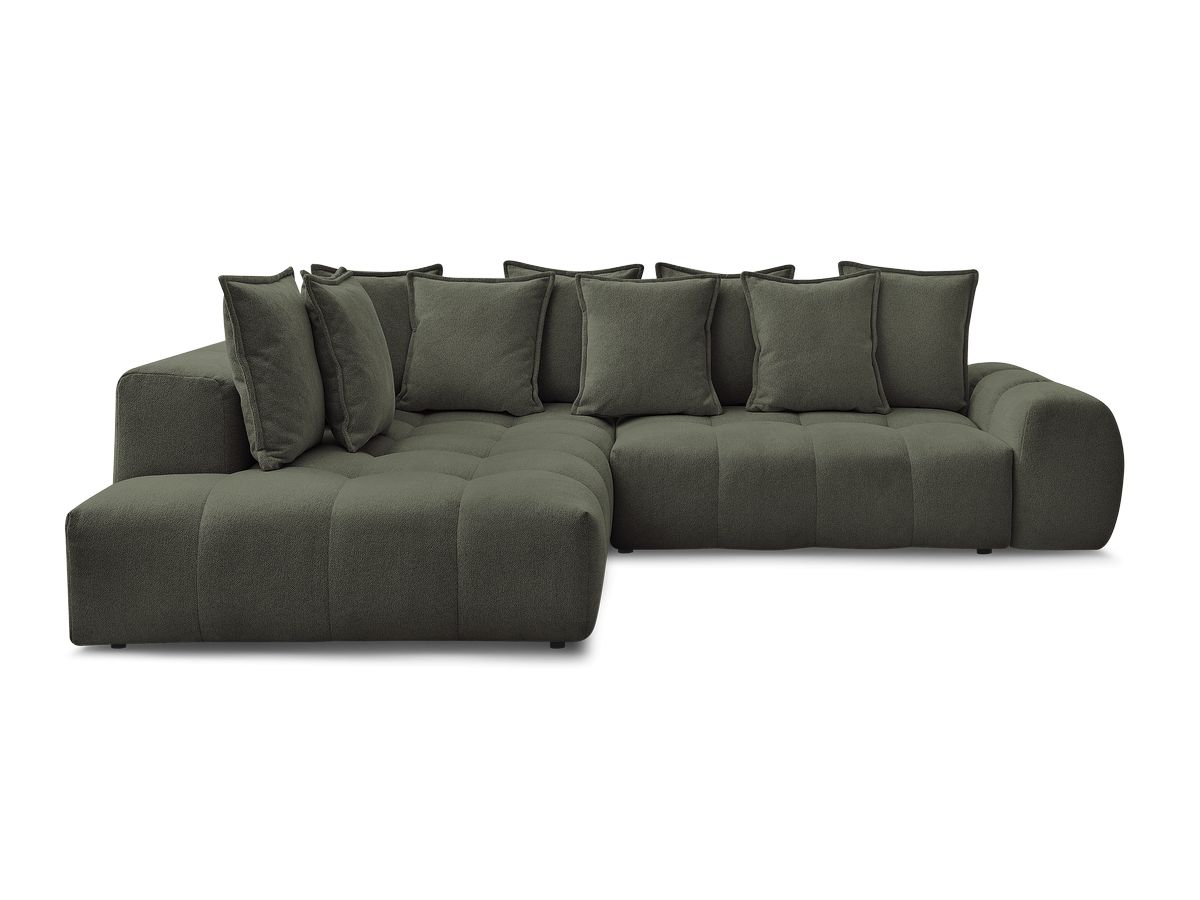 Canapé d'angle L convertible coffre EVEREST tissu chiné