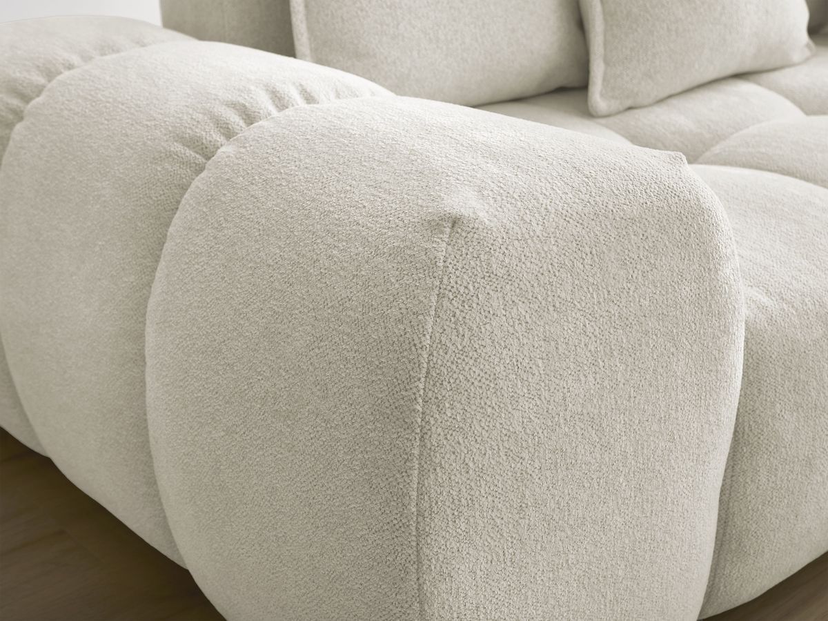 Canapé d'angle L convertible coffre EVEREST tissu chiné