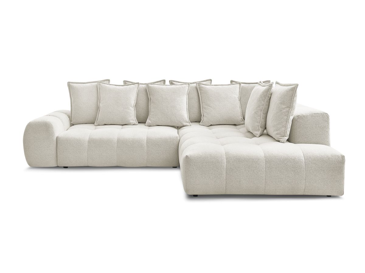 Canapé d'angle L convertible coffre EVEREST tissu chiné