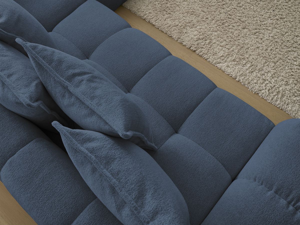 Canapé d'angle L convertible coffre EVEREST tissu chiné
