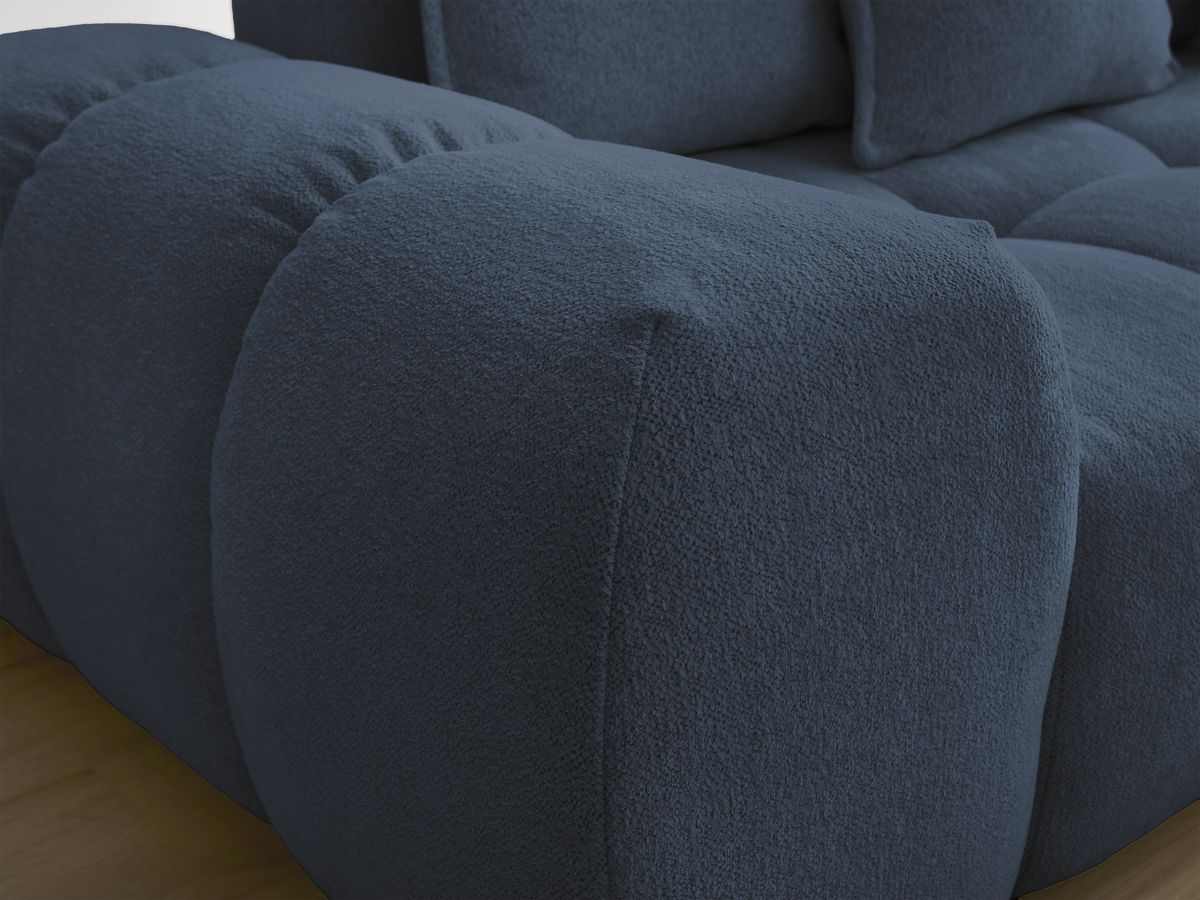 Canapé d'angle L convertible coffre EVEREST tissu chiné