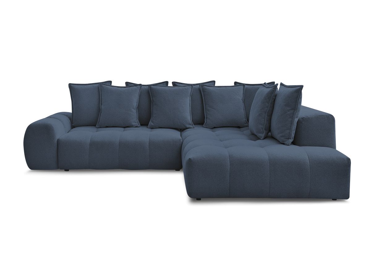 Canapé d'angle L convertible coffre EVEREST tissu chiné