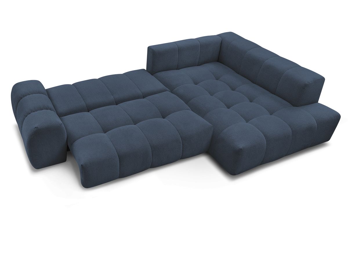 Canapé d'angle L convertible coffre EVEREST tissu chiné