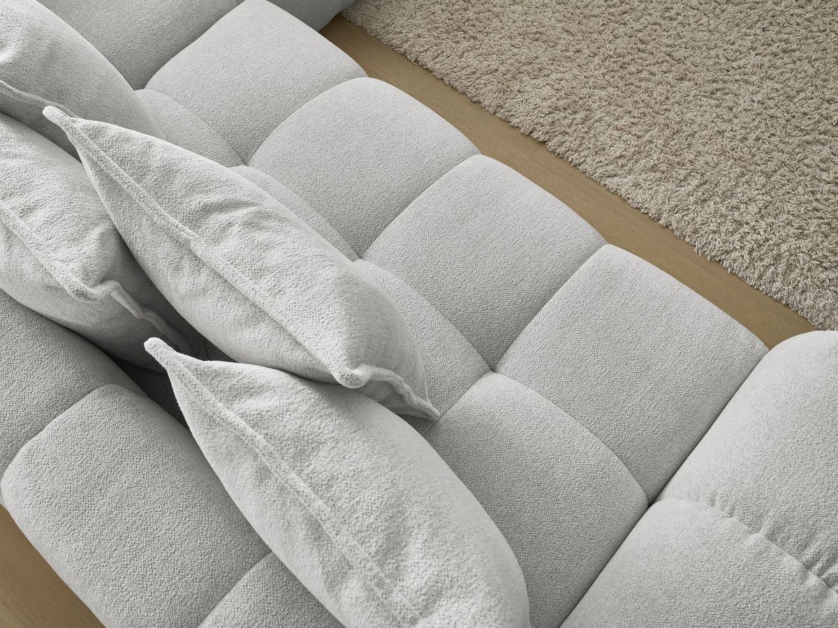 Canapé d'angle L convertible coffre EVEREST tissu chiné