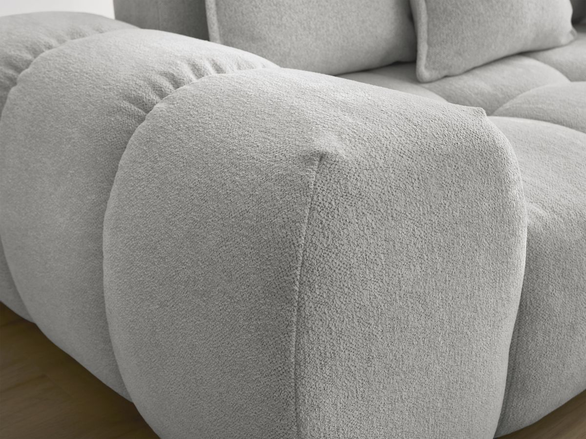 Canapé d'angle L convertible coffre EVEREST tissu chiné