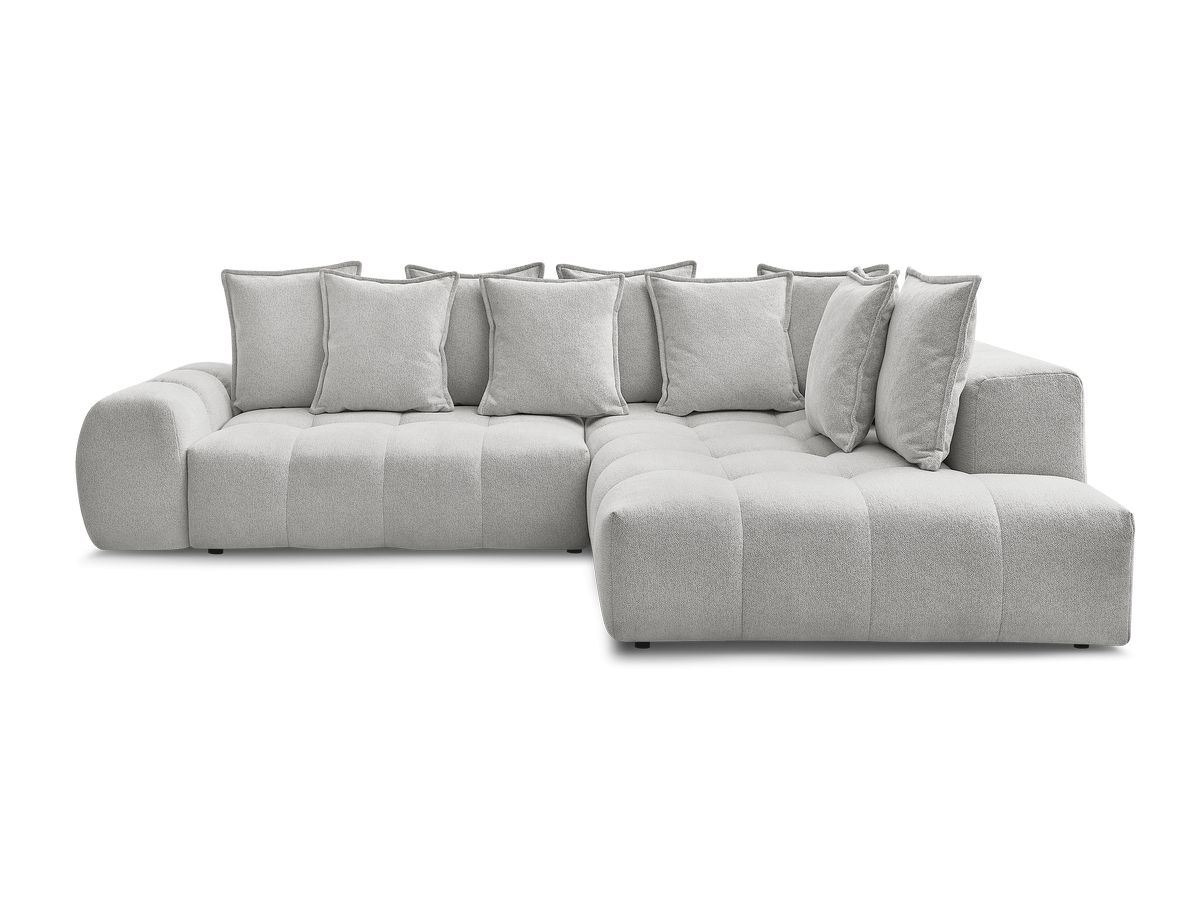 Canapé d'angle L convertible coffre EVEREST tissu chiné
