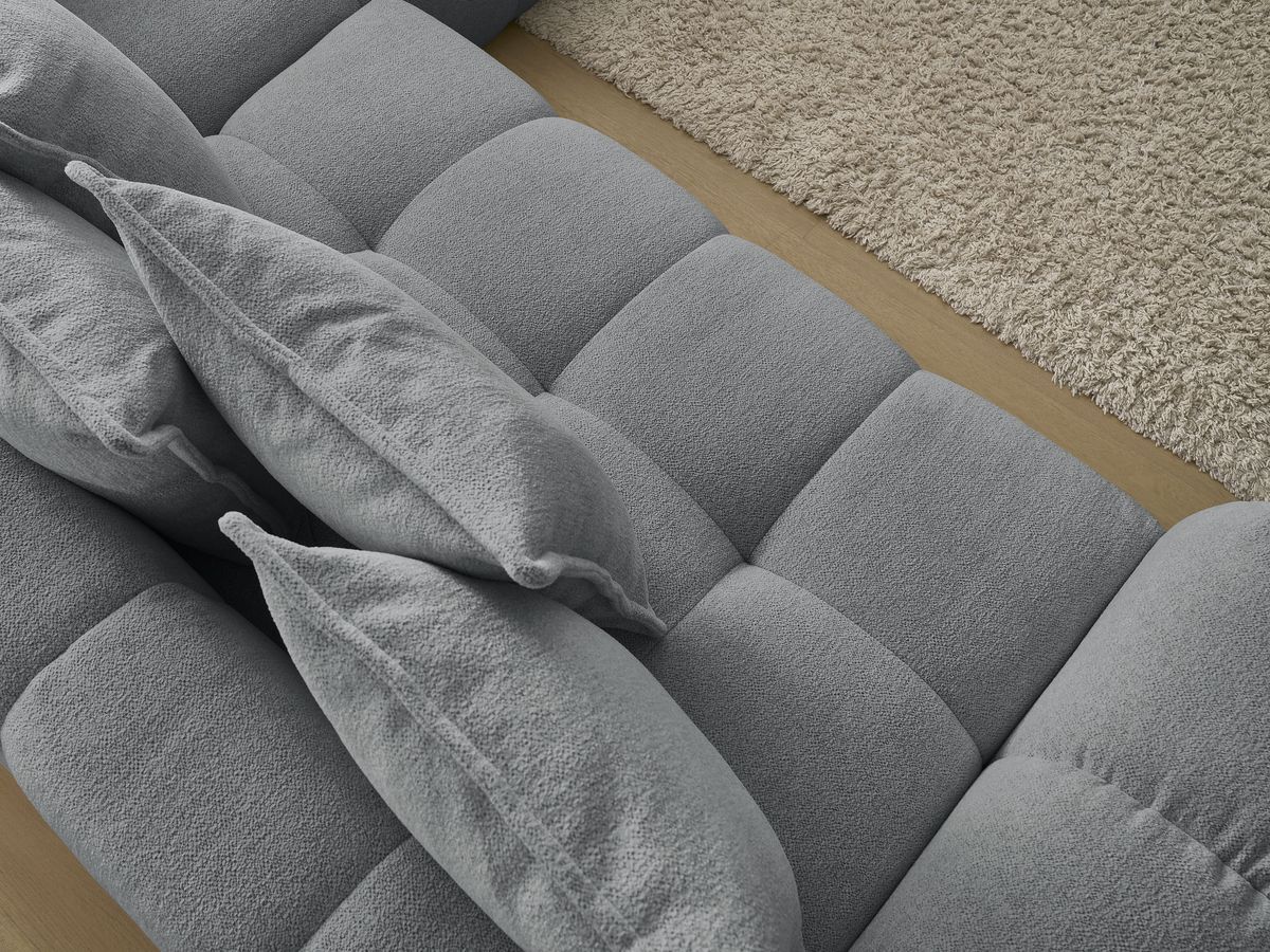 Canapé d'angle L convertible coffre EVEREST tissu chiné