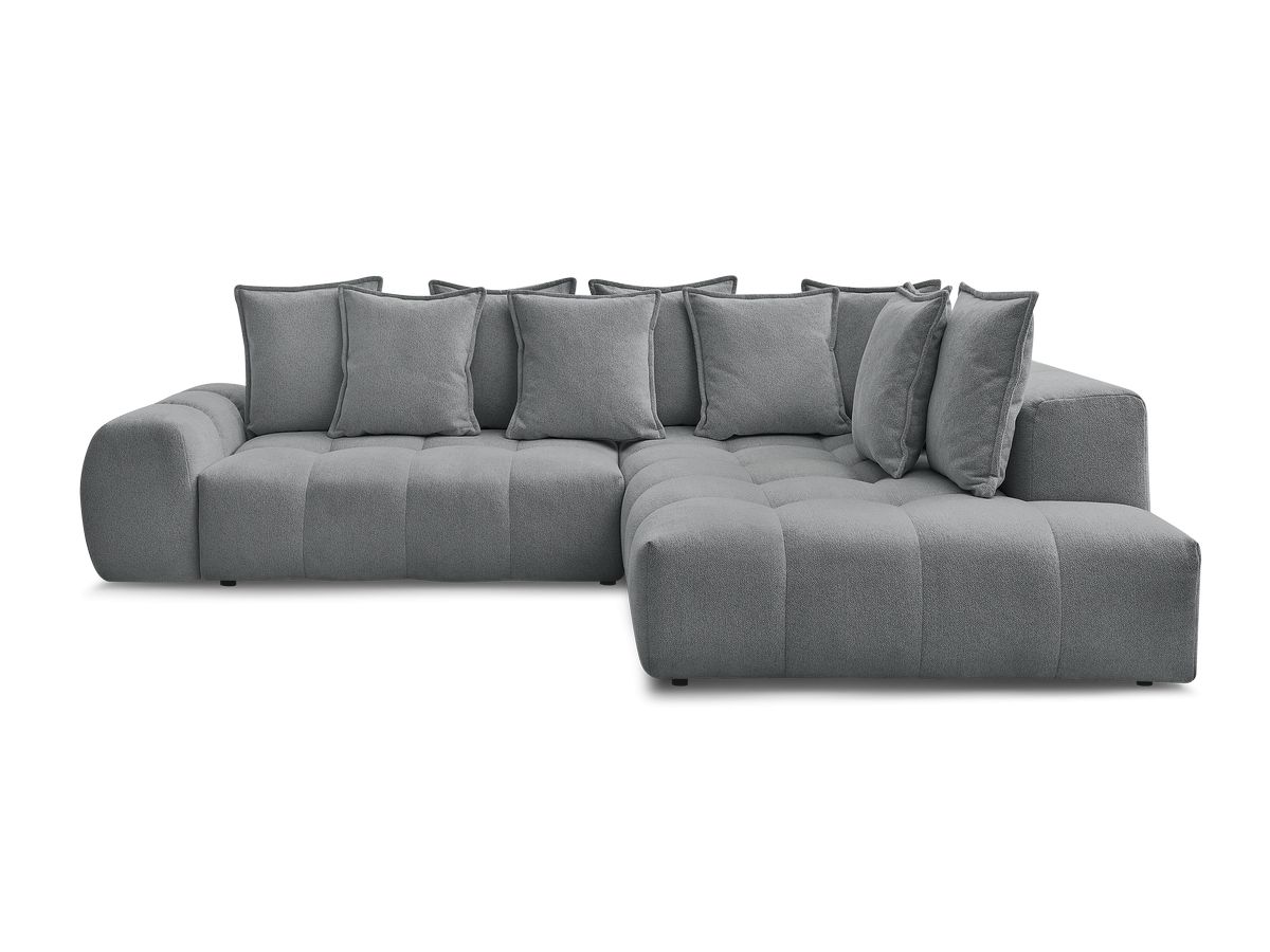 Canapé d'angle L convertible coffre EVEREST tissu chiné
