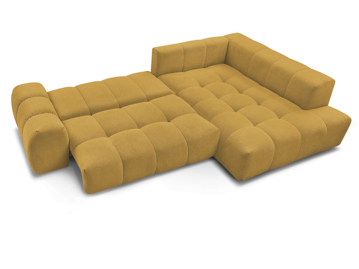 Canapé d'angle L convertible coffre EVEREST tissu chiné